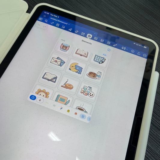 Digital Planner Stickers – Daily Log PNG Pack for GoodNotes, Notability